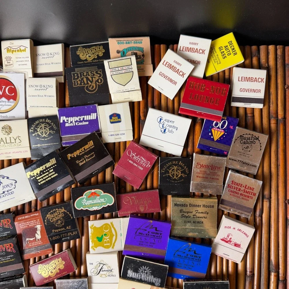 70ish Vintage Casino Hotel Restaurant Matchbooks Nevada Vegas Reno Used & unused